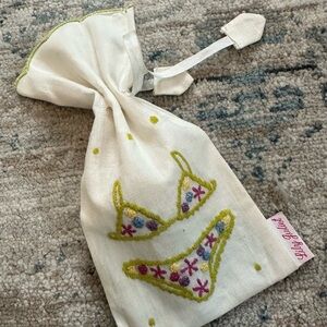 Lily Pulitzer Embroidered Bikini Drawstring Pouch